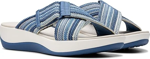Clarks Arla Wave Women's Sandals Blue Combi : 11 B - Medium, Rubber