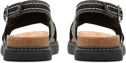 Clarks Arwell Sling Women's Sandals Black Leather : 5 B - Medium, Leather/Rubber - Image 4