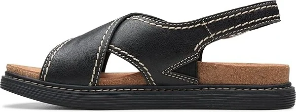 Clarks Arwell Sling Women's Sandals Black Leather : 5 B - Medium, Leather/Rubber - Image 5