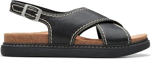 Clarks Arwell Sling Women's Sandals Black Leather : 5 B - Medium, Leather/Rubber - Image 6