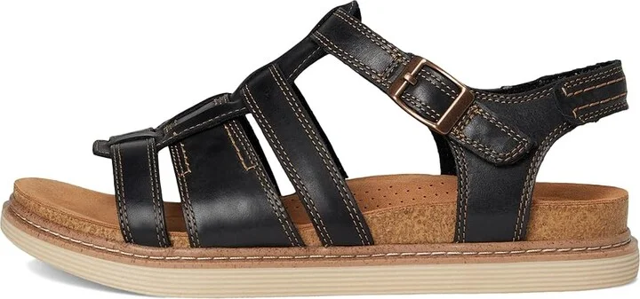 Clarks Arwell Sun Women's Sandals Black Leather : 11 C - Wide - Image 6