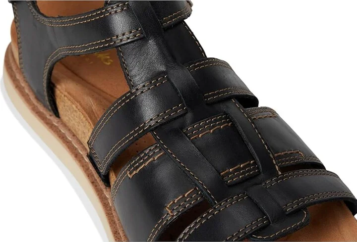Clarks Arwell Sun Women's Sandals Black Leather : 11 C - Wide - Image 7