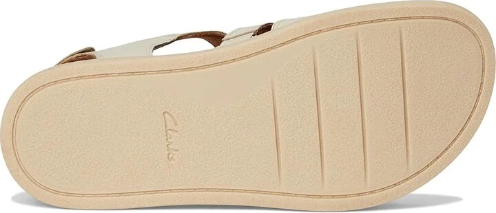 Clarks Arwell Sun Women's Sandals Cream Leather : 10 B - Medium - Image 3