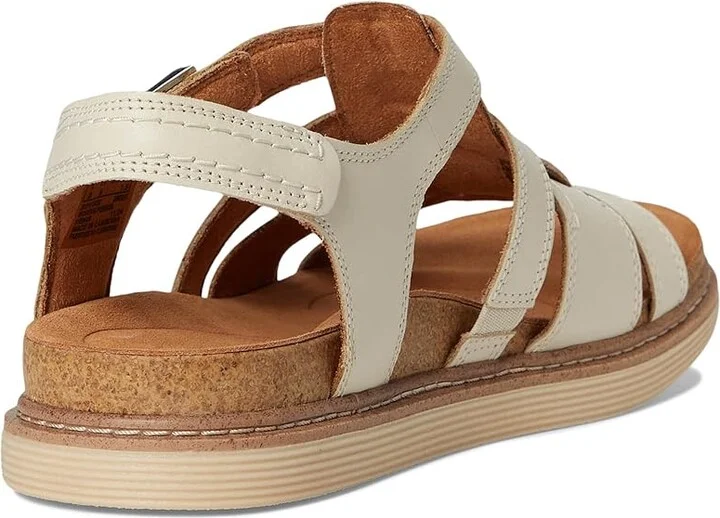 Clarks Arwell Sun Women's Sandals Cream Leather : 10 B - Medium - Image 4