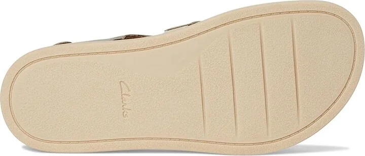 Clarks Arwell Sun Women's Sandals Stone Combi Leather : 10 B - Medium - Image 3