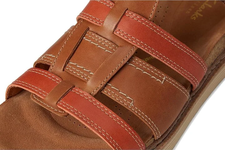 Clarks Arwell Sun Women's Sandals Tan Combi Leather : 6 C - Wide - Image 7