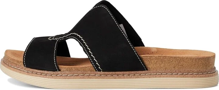 Clarks Arwell Walk Women's Sandals Black Nubuck : 7.5 C - Wide, Leather/Rubber - Image 6