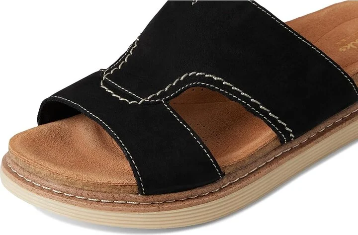 Clarks Arwell Walk Women's Sandals Black Nubuck : 7.5 C - Wide, Leather/Rubber - Image 7
