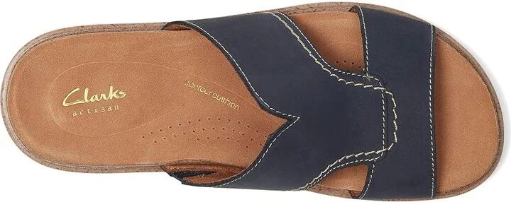Clarks Arwell Walk Women's Sandals Navy Nubuck : 6 B - Medium, Leather/Rubber - Image 2