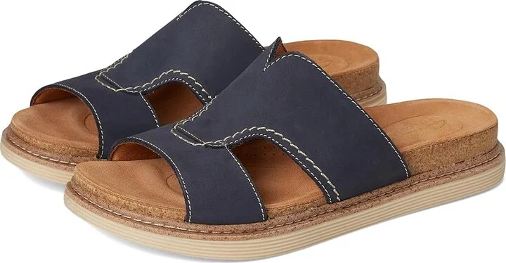 Clarks Arwell Walk Women's Sandals Navy Nubuck : 6 B - Medium, Leather/Rubber