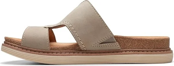 Clarks Arwell Walk Women's Sandals Stone Nubuck : 9.5 C - Wide, Leather/Rubber - Image 5