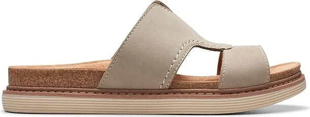 Clarks Arwell Walk Women's Sandals Stone Nubuck : 9.5 C - Wide, Leather/Rubber - Image 6