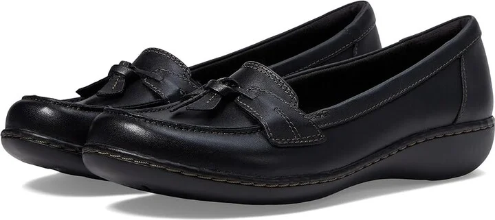 Clarks Ashland Bubble Women's Slip on Shoes Black : 5.5 B - Medium, Leather