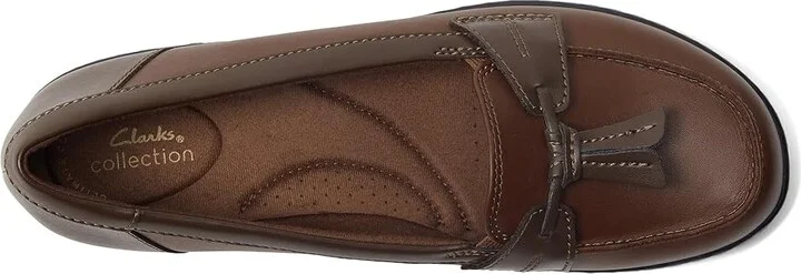 Clarks Ashland Bubble Women's Slip on Shoes Brown : 11 B - Medium, Leather - Image 3