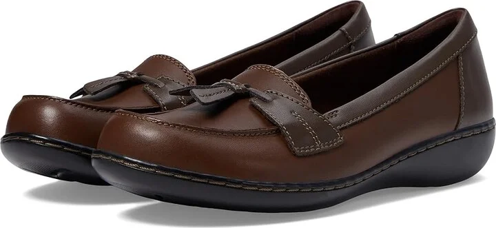 Clarks Ashland Bubble Women's Slip on Shoes Brown : 11 B - Medium, Leather