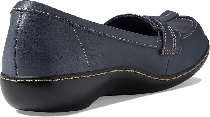 Clarks Ashland Bubble Women's Slip on Shoes Navy Marine : 5.5 B - Medium, Leather - Image 5