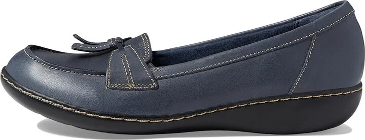 Clarks Ashland Bubble Women's Slip on Shoes Navy Marine : 5.5 B - Medium, Leather - Image 7