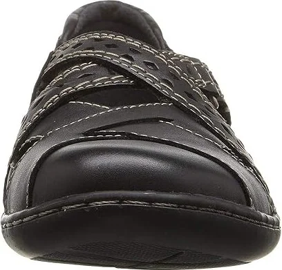 Clarks Ashland Spin Q Women's Shoes Black : 7 D - Wide, Leather - Image 6