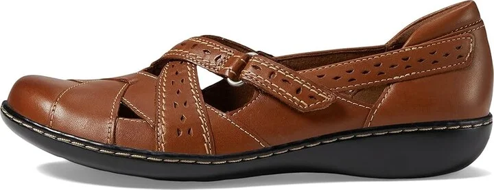 Clarks Ashland Spin Q Women's Shoes Tan : 11 A - Narrow, Leather - Image 7