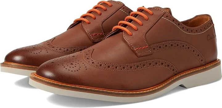 Clarks Atticus LT Limit Men's Shoes Dark Tan Leather : 8 D - Medium, Suede