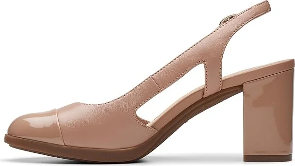 Clarks Bayla Joy High Women's Heels Beige Leather : 11 B - Medium, Leather/Rubber - Image 5