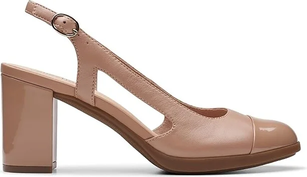 Clarks Bayla Joy High Women's Heels Beige Leather : 11 B - Medium, Leather/Rubber - Image 6