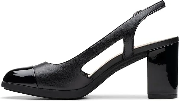 Clarks Bayla Joy High Women's Heels Black Leather : 7 B - Medium, Leather/Rubber - Image 5