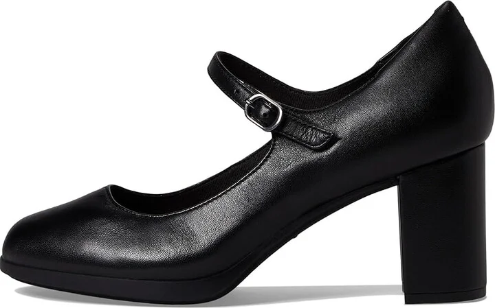 Clarks Bayla Nora High Women's Heels Black Leather : 9.5 B - Medium - Image 5