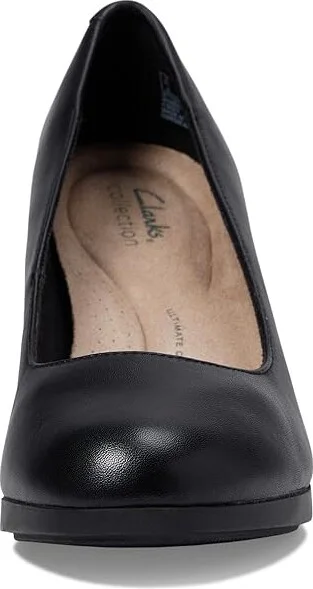 Clarks Bayla Skip High Women's Heels Black Leather : 9 B - Medium, Faux Leather - Image 2