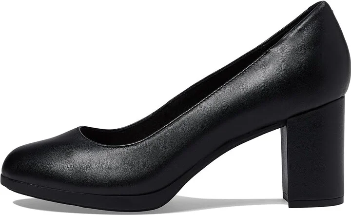 Clarks Bayla Skip High Women's Heels Black Leather : 9 B - Medium, Faux Leather - Image 5