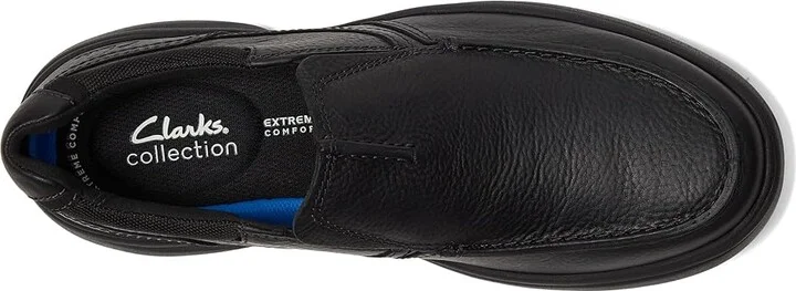 Clarks Bradley Free Men's Shoes Black Tumbled Leather : 7 D - Medium - Image 2