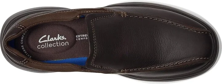 Clarks Bradley Step Men's Shoes Brown Tumbled Leather : 7 D - Medium - Image 2
