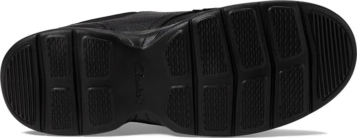 Clarks Bradley Vibe Men's Shoes Black Tumbled Leather : 8 D - Medium - Image 3