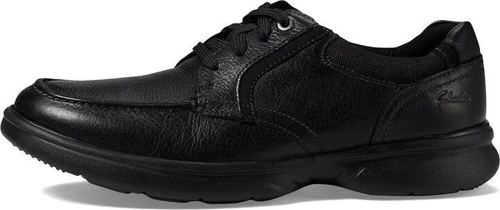 Clarks Bradley Vibe Men's Shoes Black Tumbled Leather : 8 D - Medium - Image 6