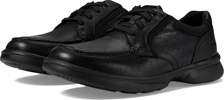 Clarks Bradley Vibe Men's Shoes Black Tumbled Leather : 8 D - Medium