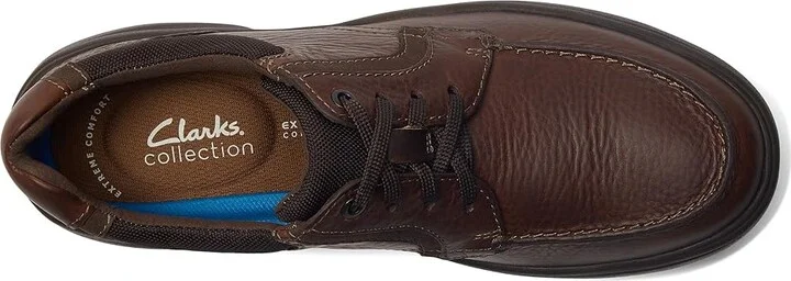 Clarks Bradley Vibe Men's Shoes Tan Tumbled Leather : 7 D - Medium - Image 2