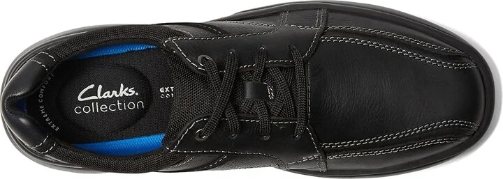 Clarks Bradley Walk Men's Shoes Black Tumbled Leather : 7.5 D - Medium - Image 2