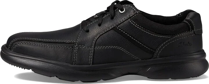Clarks Bradley Walk Men's Shoes Black Tumbled Leather : 7.5 D - Medium - Image 6