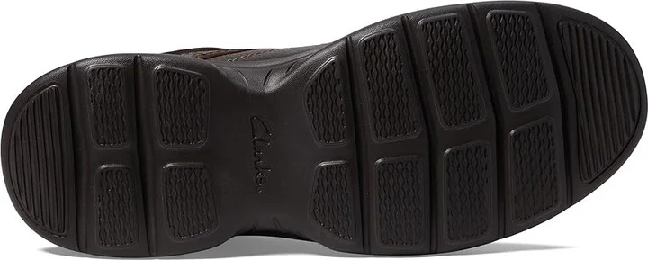 Clarks Bradley Walk Men's Shoes Brown Tumbled Leather : 8 D - Medium - Image 3