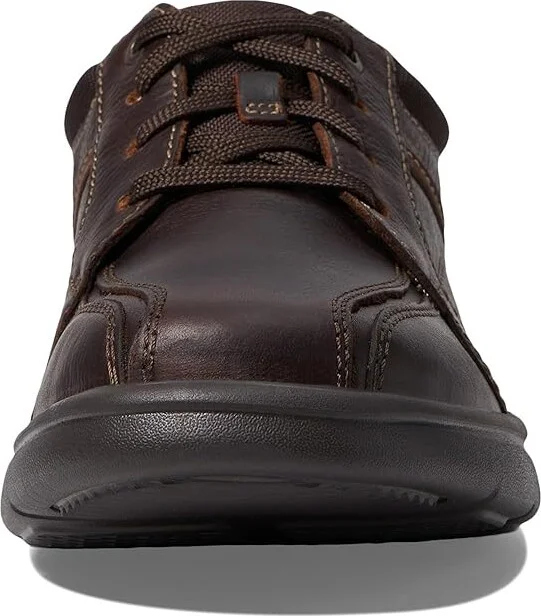 Clarks Bradley Walk Men's Shoes Brown Tumbled Leather : 8 D - Medium - Image 5