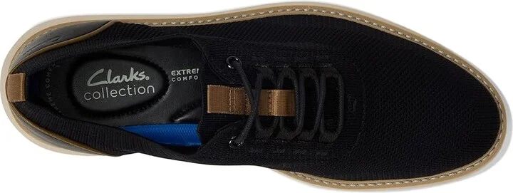 Clarks Brantin Knit Men's Lace-up Boots Black Knit : 8 D - Medium, Leather - Image 2