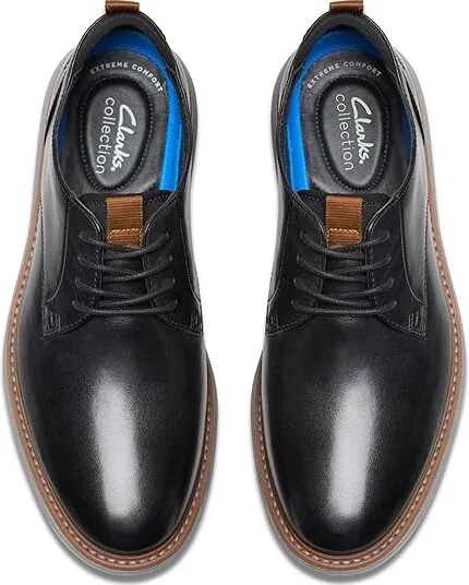 Clarks Brantin Plain Men's Lace-up Boots Black Leather : 7.5 D - Medium - Image 2