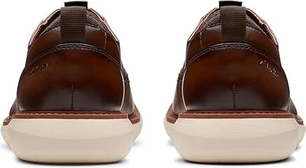 Clarks Brantin Plain Men's Lace-up Boots Dark Tan Leather : 10 D - Medium - Image 4