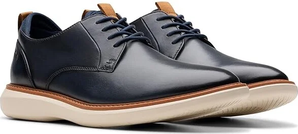 Clarks Brantin Plain Men's Lace-up Boots Navy Leather : 9 EE - Wide