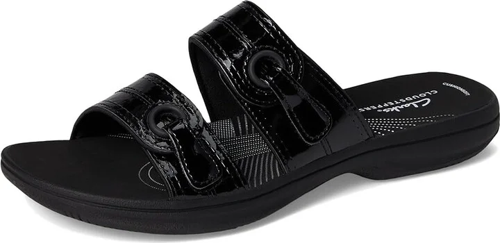 Clarks Breeze Maye Women's Sandals Black Patent Synthetic : 8 B - Medium - Image 5