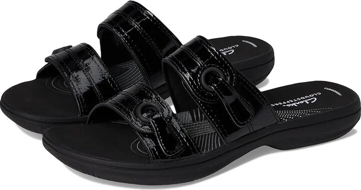 Clarks Breeze Maye Women's Sandals Black Patent Synthetic : 8 B - Medium
