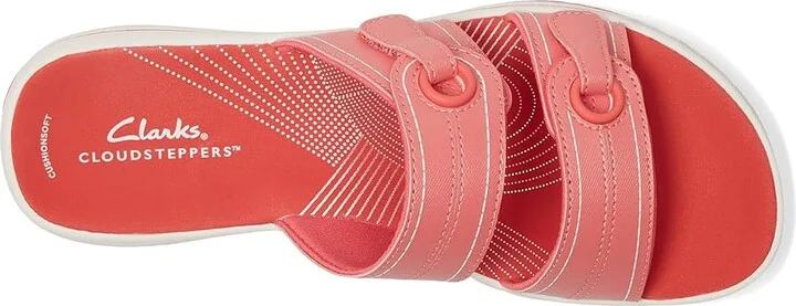 Clarks Breeze Maye Women's Sandals Bright Coral Synthetic : 7 B - Medium - Image 2
