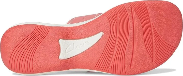Clarks Breeze Maye Women's Sandals Bright Coral Synthetic : 7 B - Medium - Image 3