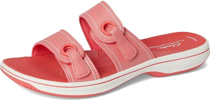 Clarks Breeze Maye Women's Sandals Bright Coral Synthetic : 7 B - Medium - Image 5