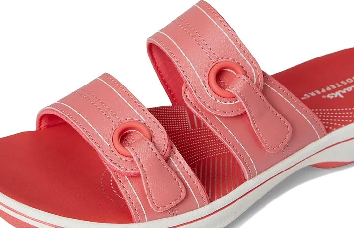 Clarks Breeze Maye Women's Sandals Bright Coral Synthetic : 7 B - Medium - Image 7